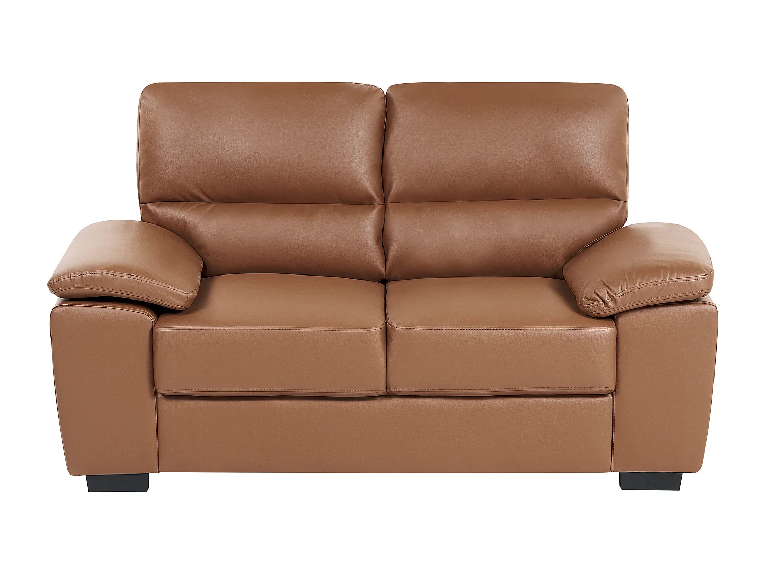 Canapé 2 places VOGAR Cuir PU Marron doré