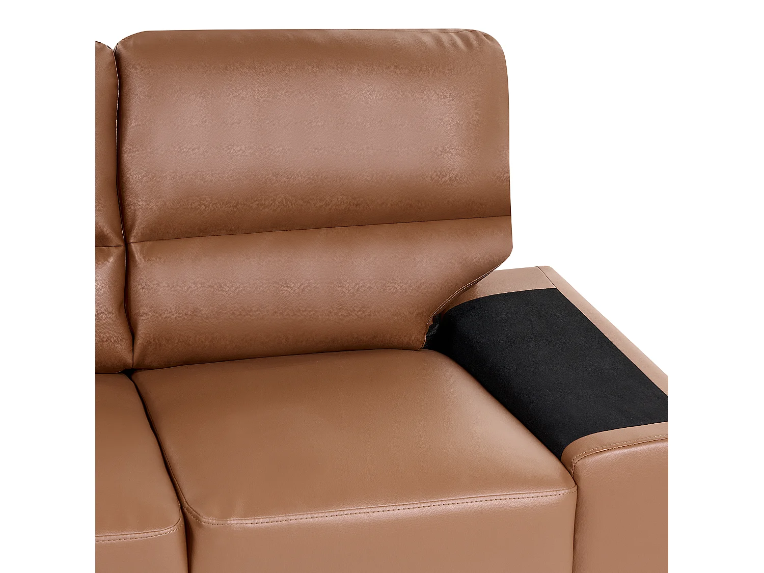 Canapé 2 places VOGAR Cuir PU Marron doré