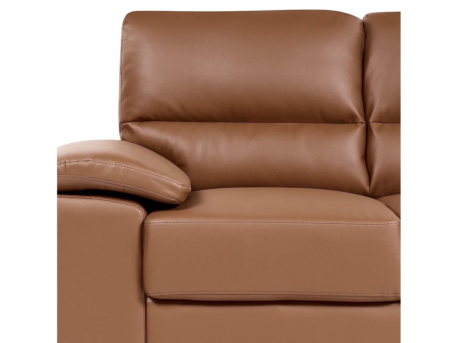 Canapé 2 places VOGAR Cuir PU Marron doré