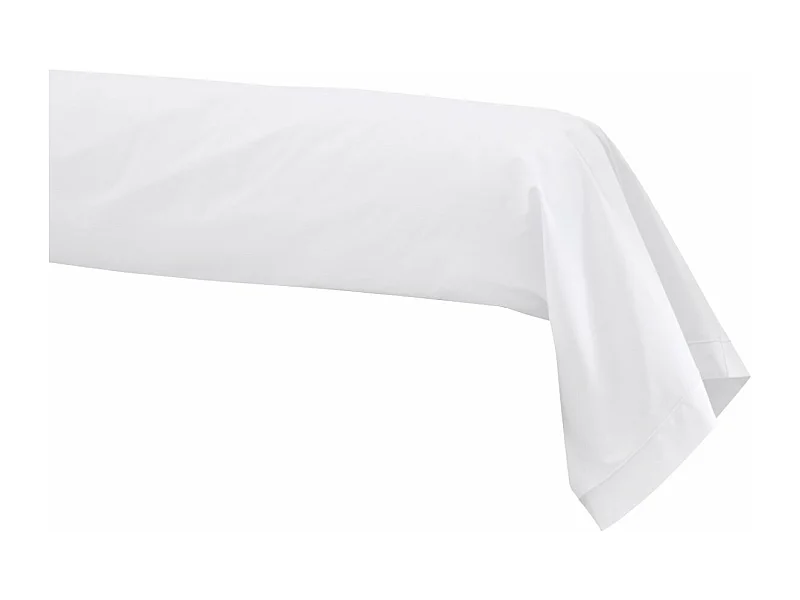Taie de traversin Percale 100% coton peigné - Blanc - 86x140cm