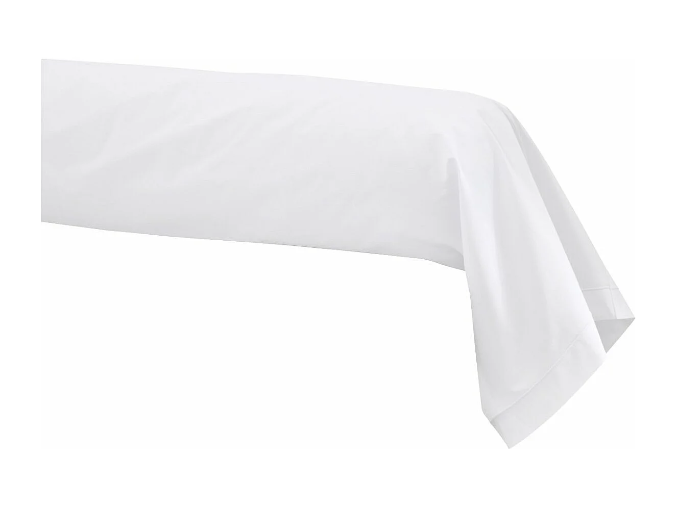 Taie de traversin Percale 100% coton peigné - Blanc - 86x140cm