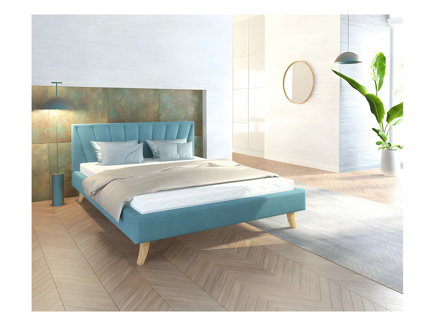 LIT DOUBLE HEAVEN 160x200 Azur