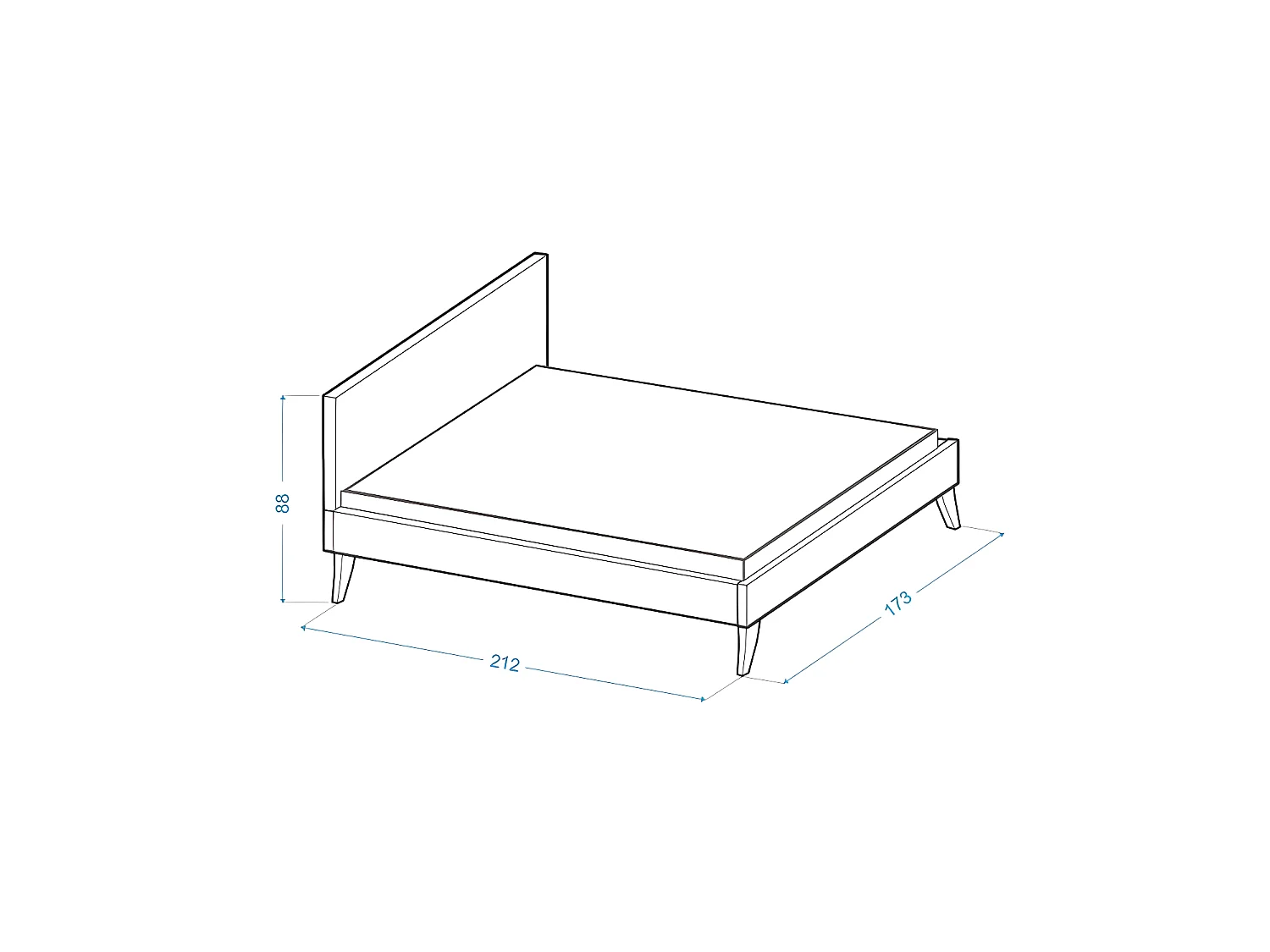 LIT DOUBLE HEAVEN 160x200 Azur