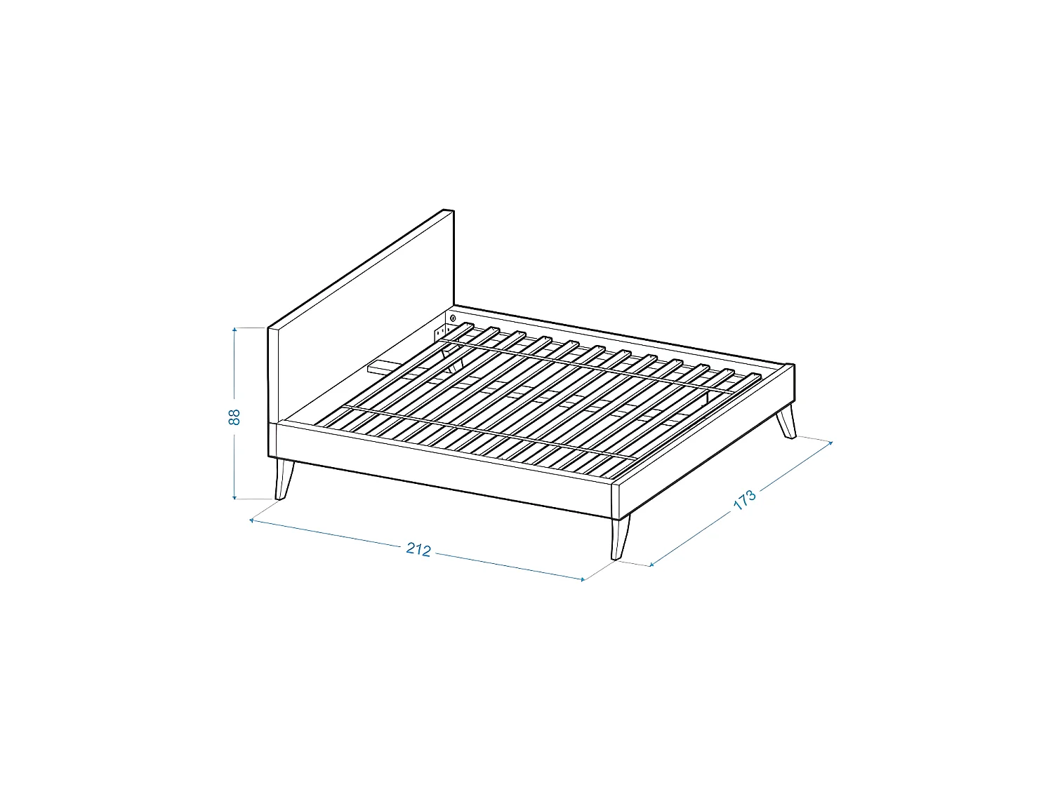 LIT DOUBLE HEAVEN 160x200 Azur
