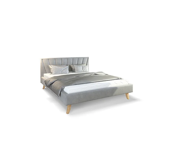 LIT DOUBLE HEAVEN 160x200 Gris clair