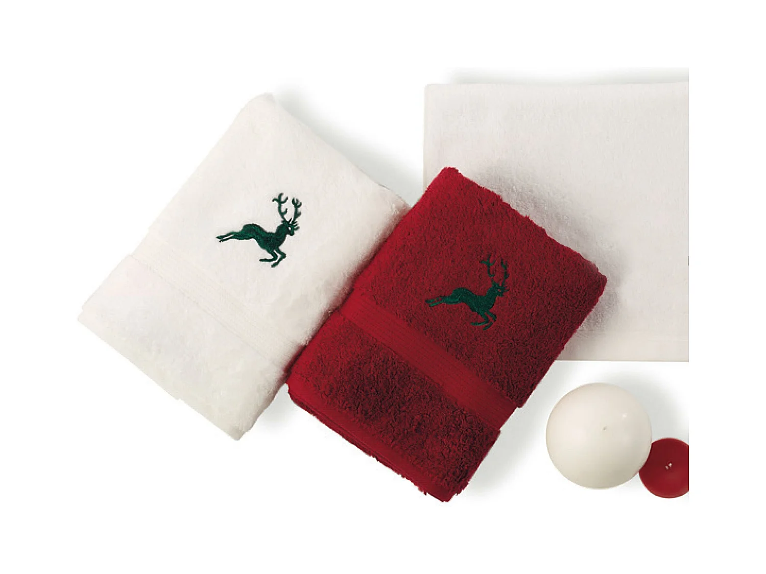 Tapis de bain 50x70 cm HIRSH Blanc Rouge 700 g/m2