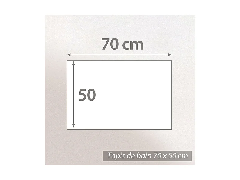 Tapis de bain 50x70 cm HIRSH Blanc Rouge 700 g/m2