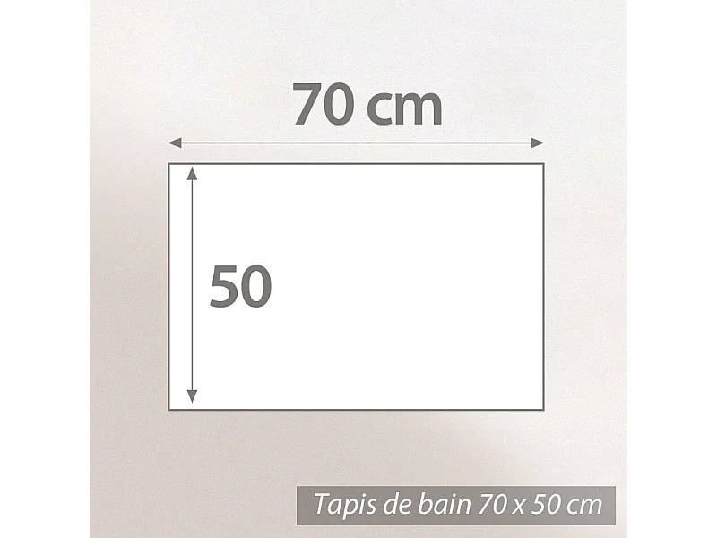 Tapis de bain 50x70 cm HIRSH Blanc Vert 700 g/m2
