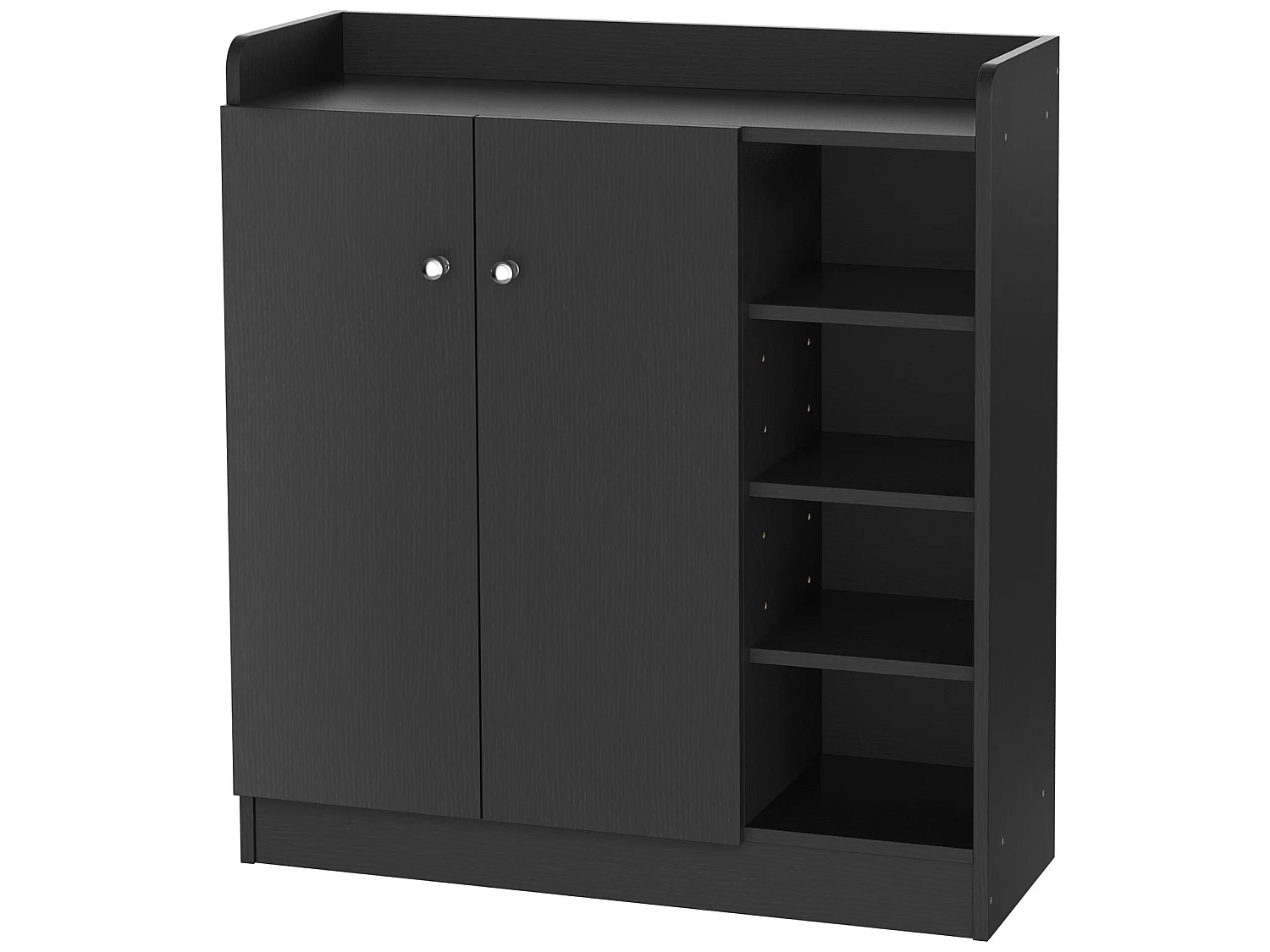 Zapatero negro 83x30x90 cm HOMCOM