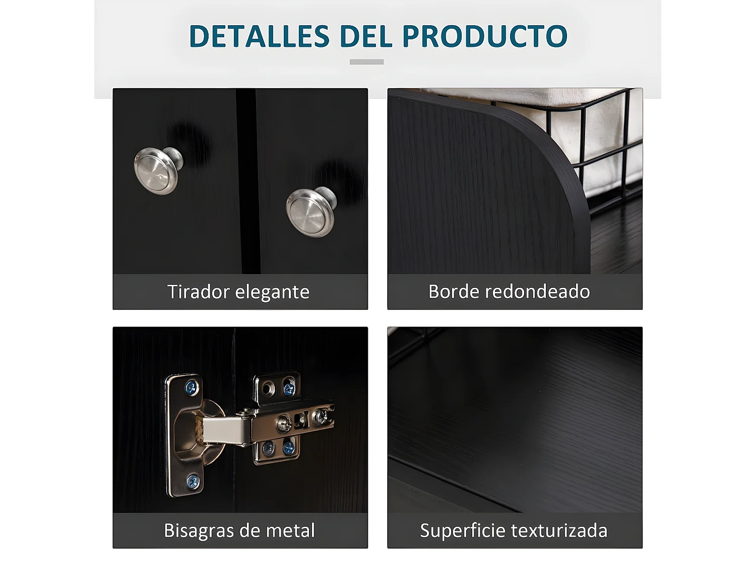 Zapatero negro 83x30x90 cm HOMCOM