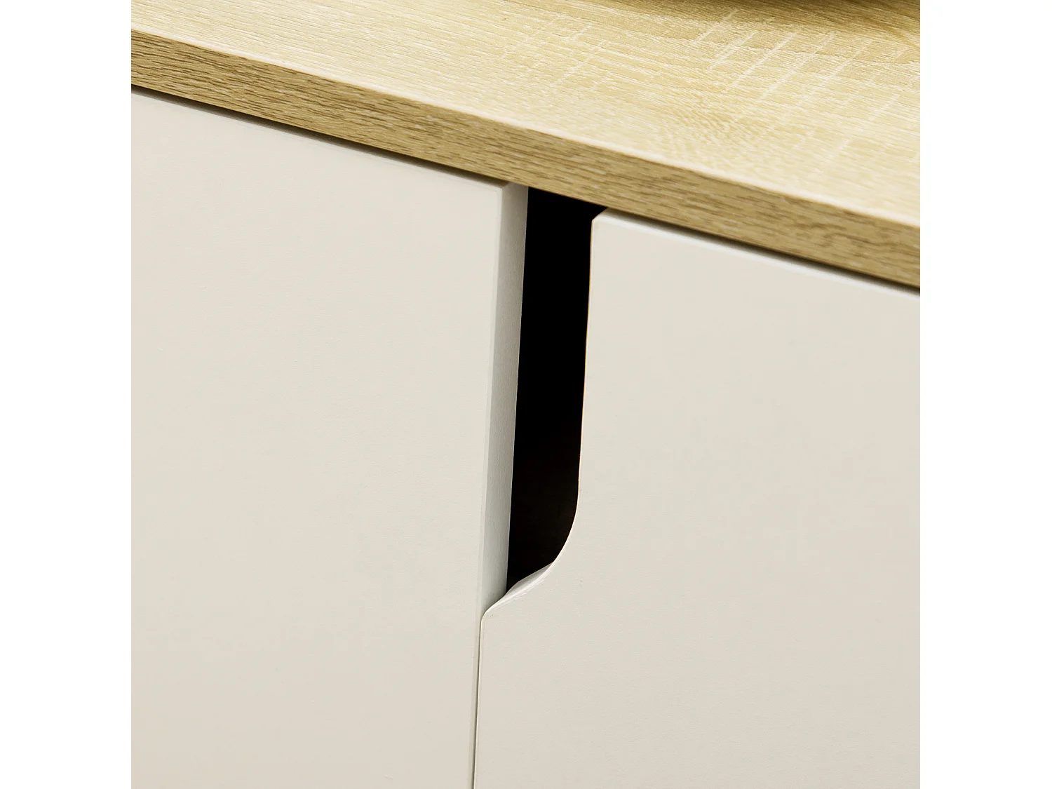 Armario de zapatos madera natural y blanco 80x30x80 cm HOMCOM