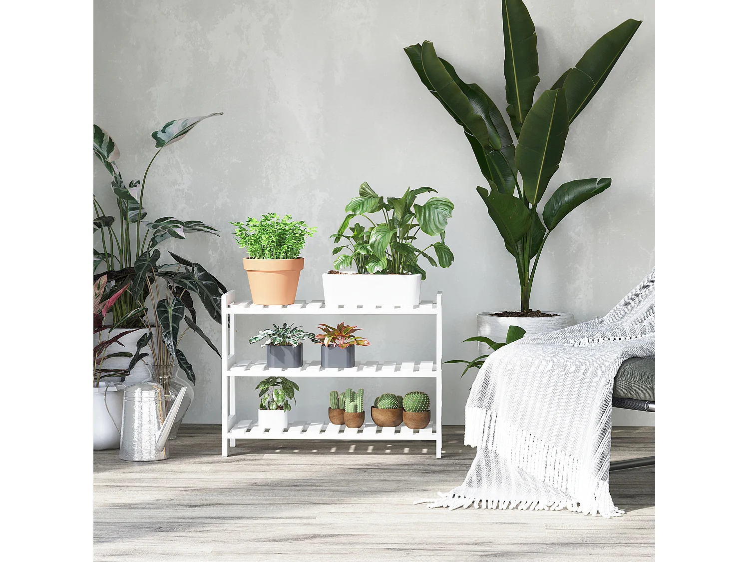 Zapatero blanco 70x26x57.5 cm HOMCOM