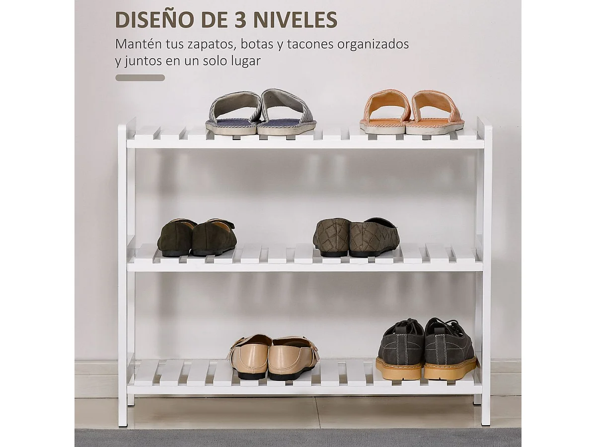 Zapatero blanco 70x26x57.5 cm HOMCOM