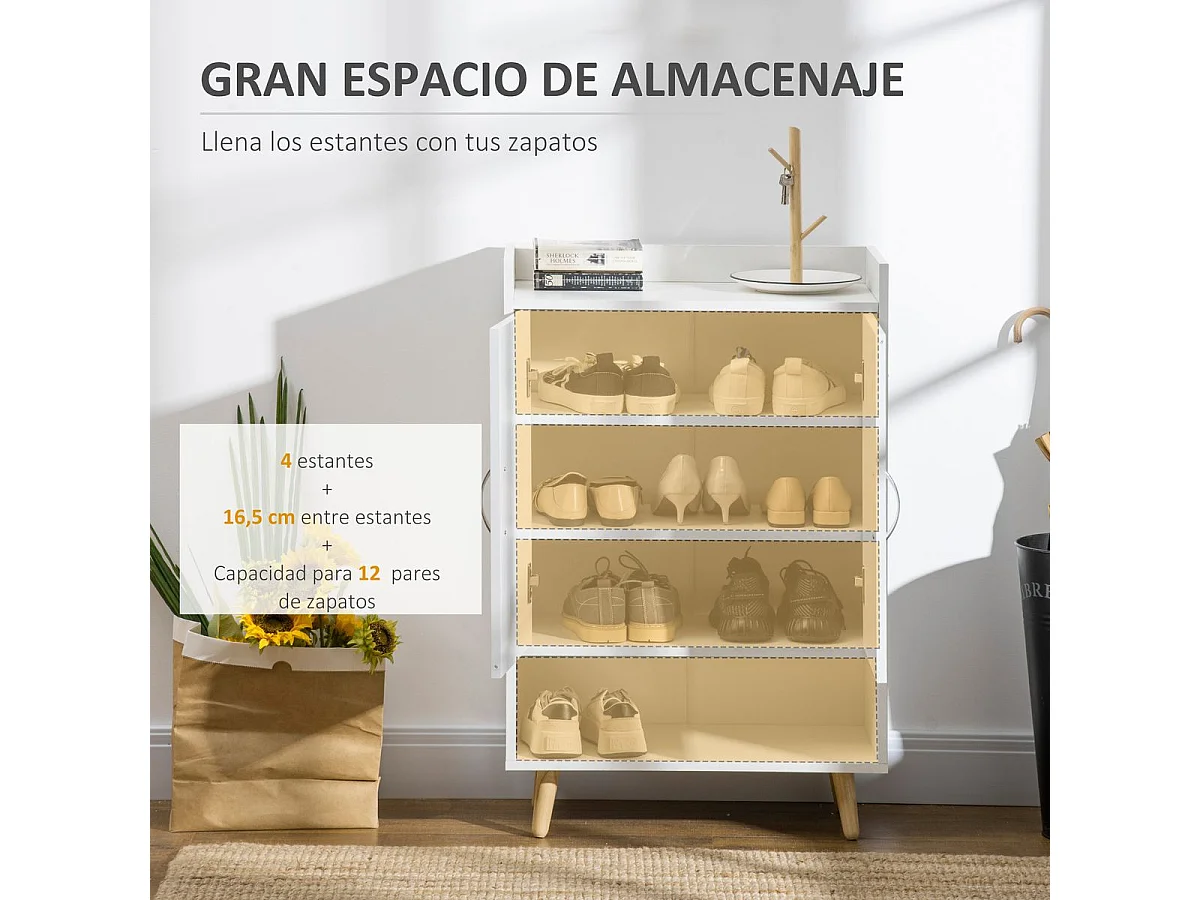 Mueble zapatero blanco 60x30x92 cm HOMCOM