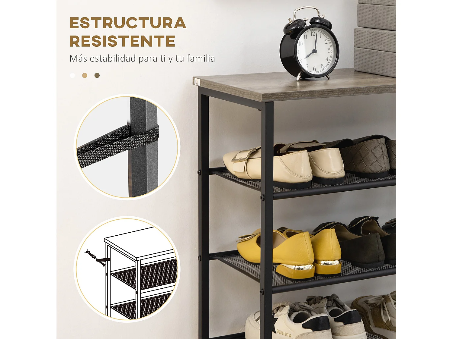 Zapatero gris 60x28.5x126 cm HOMCOM