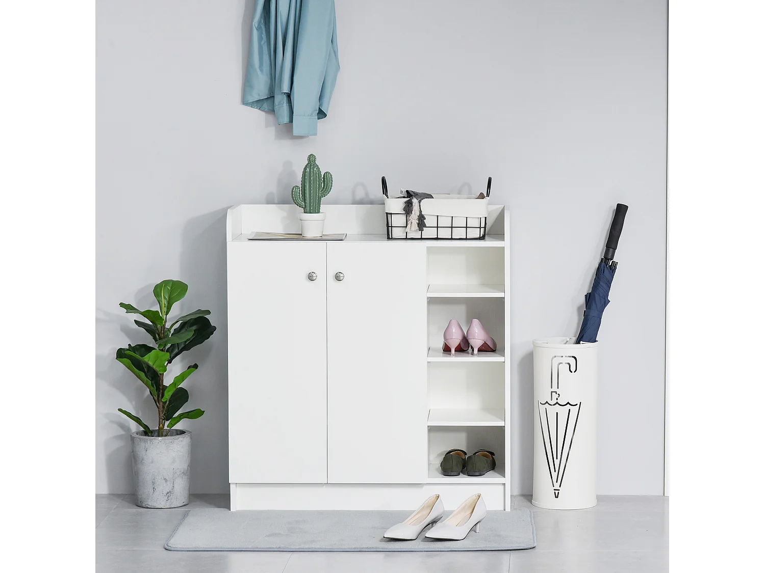 Zapatero blanco 83x30x90 cm HOMCOM