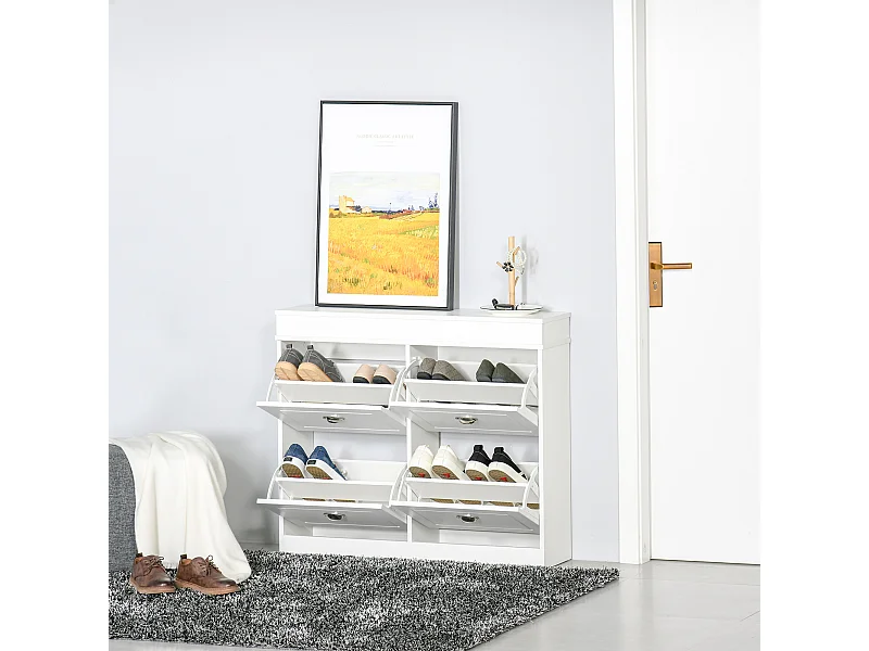 Mueble zapatero blanco 98x24x83 cm HOMCOM