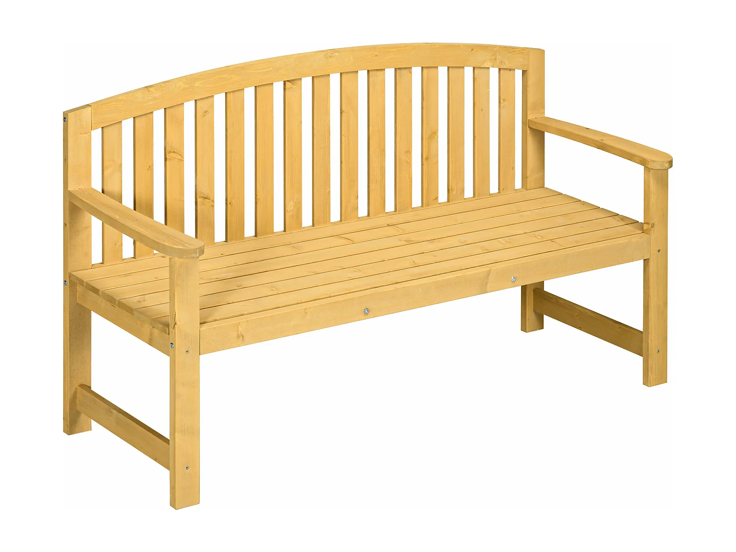 Banco de jardín madera natural 143x51x83 cm Outsunny