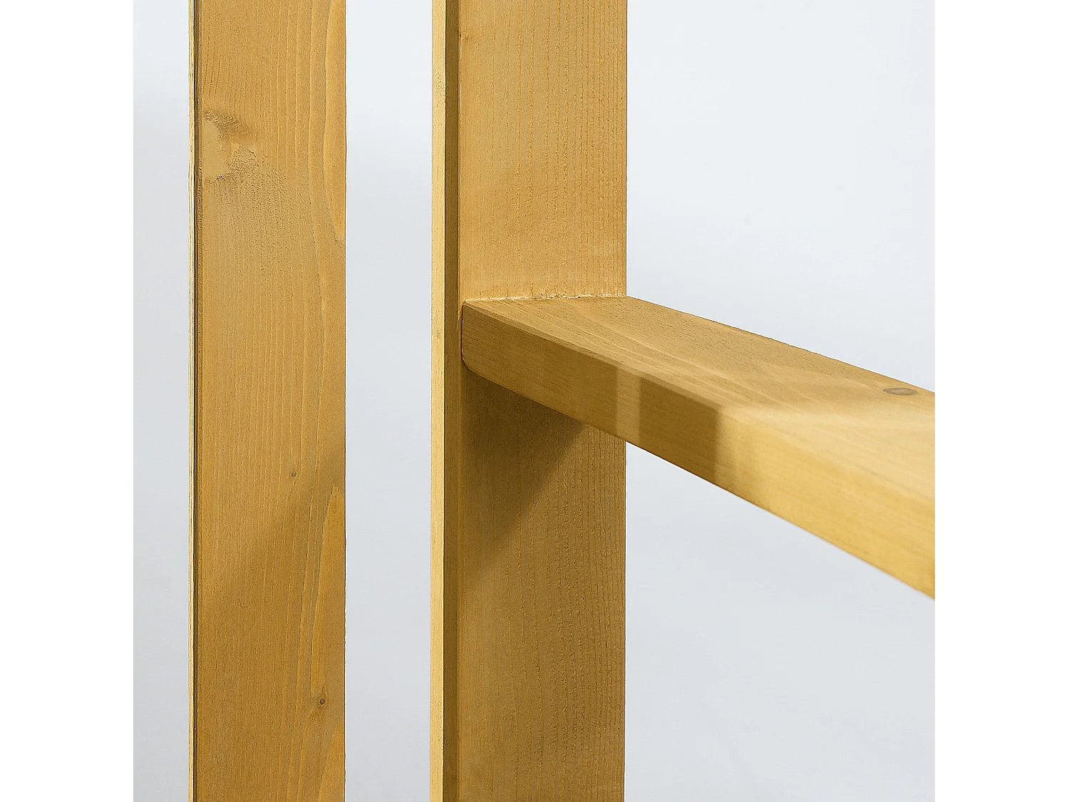 Banco de jardín madera natural 143x51x83 cm Outsunny