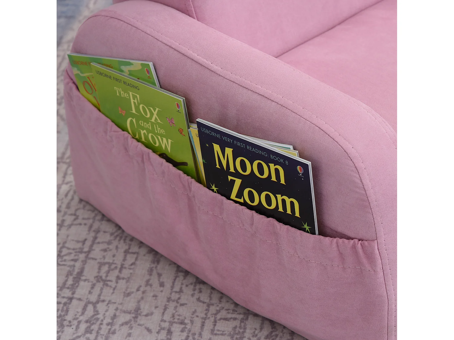 Sillón para niños rosa 47x45x38 cm HOMCOM