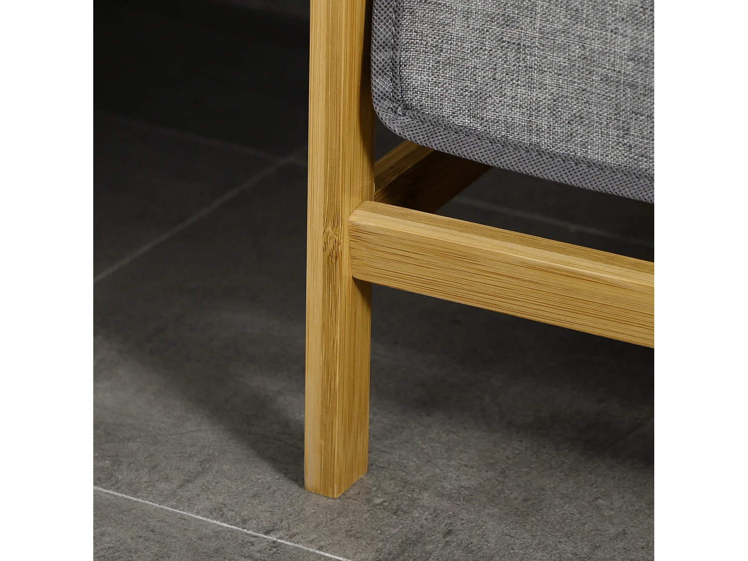 Cesto de ropa madera natural 63.5x33x73 cm HOMCOM