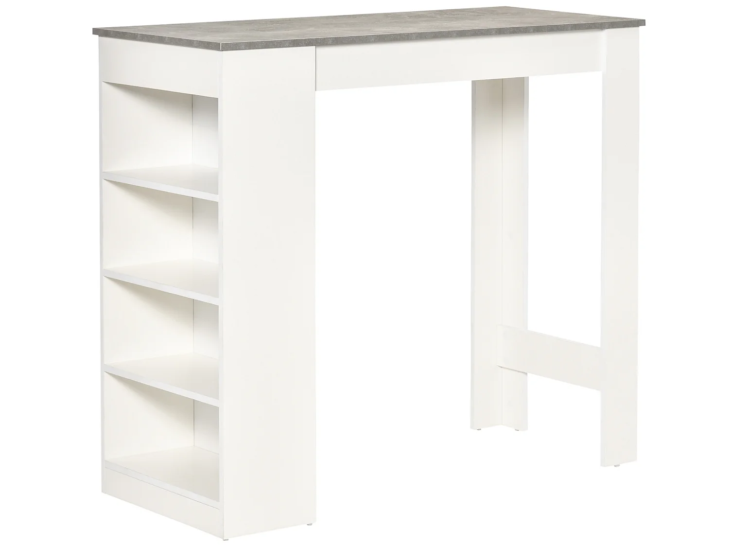 Mesa de bar blanco y gris 115x50x102.7 cm HOMCOM