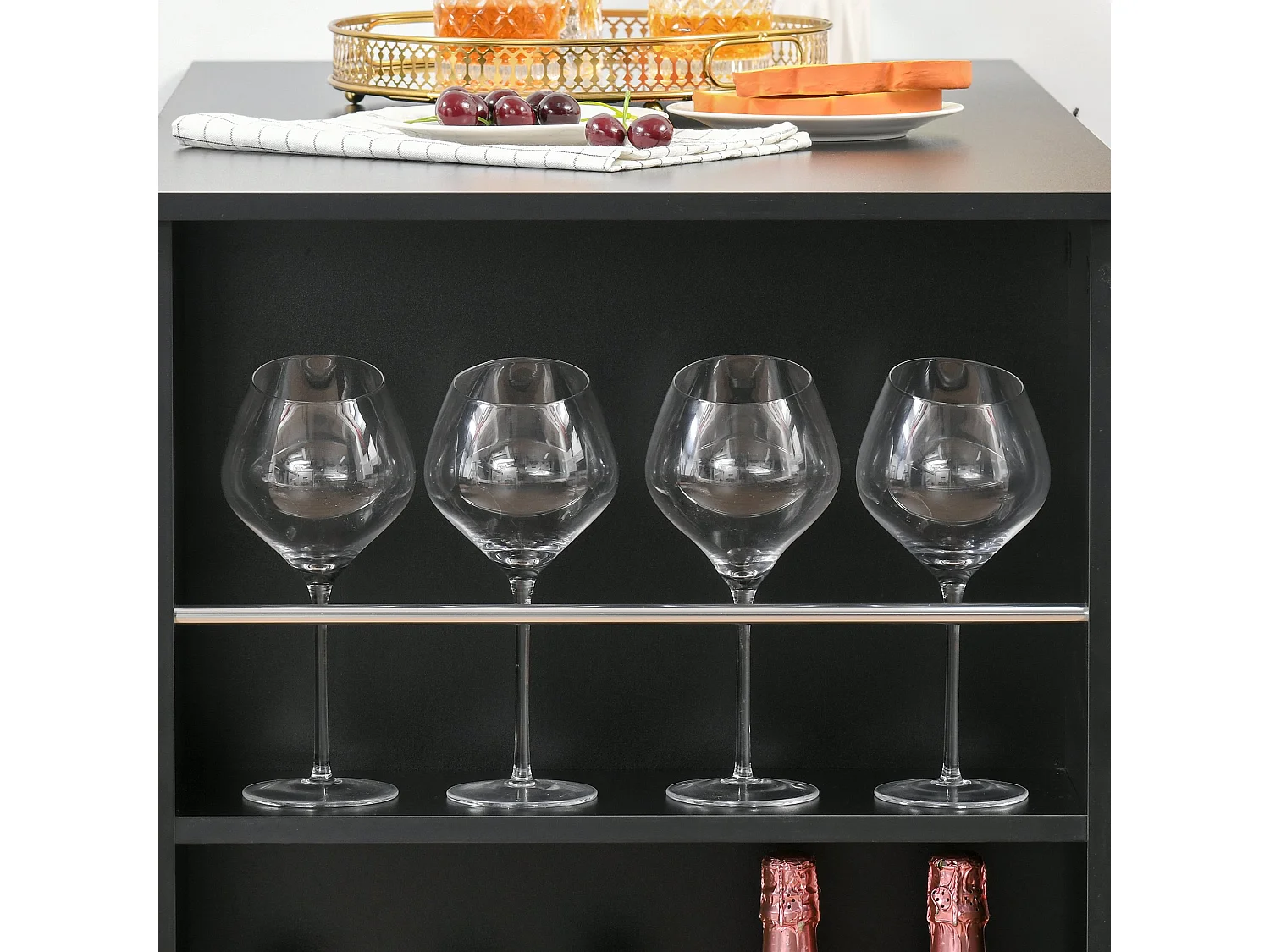 Mesa de bar negro 112x57x106 cm HOMCOM