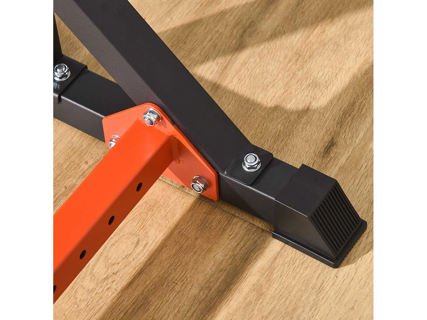 Soporte para barra pesas negro y rojo 122x73x161 cm HOMCOM