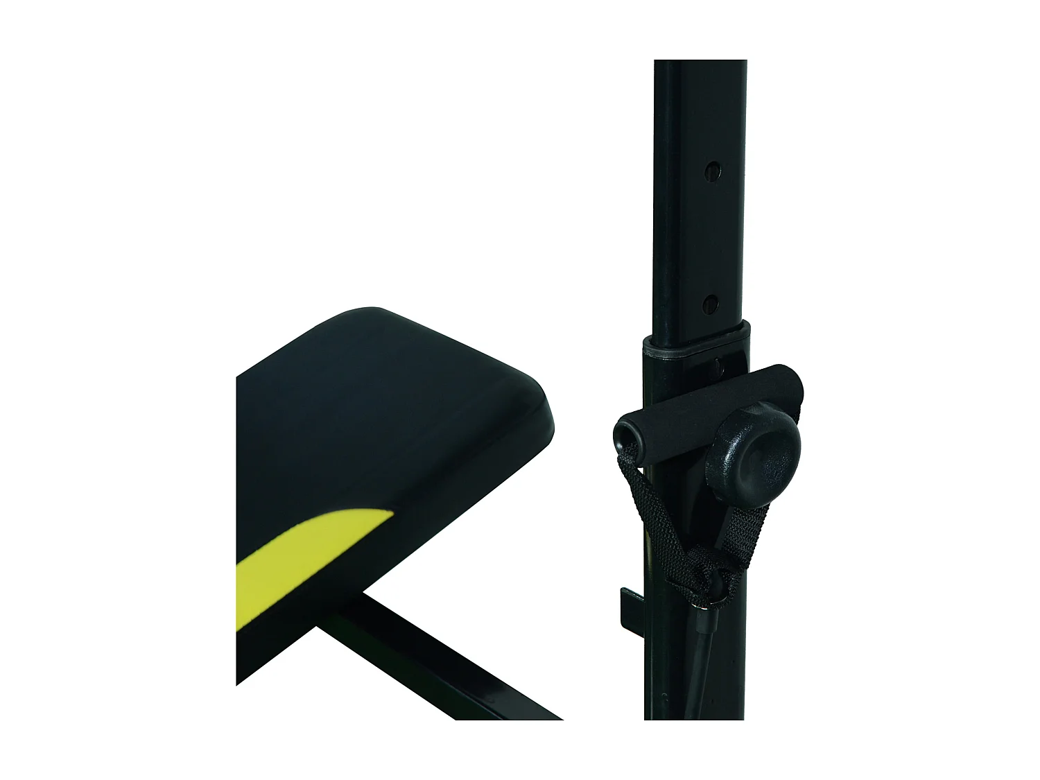 Banco de pesas negro, amarillo 175x110x202 cm HOMCOM