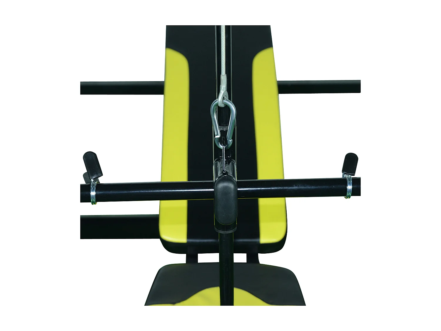 Banco de pesas negro, amarillo 175x110x202 cm HOMCOM