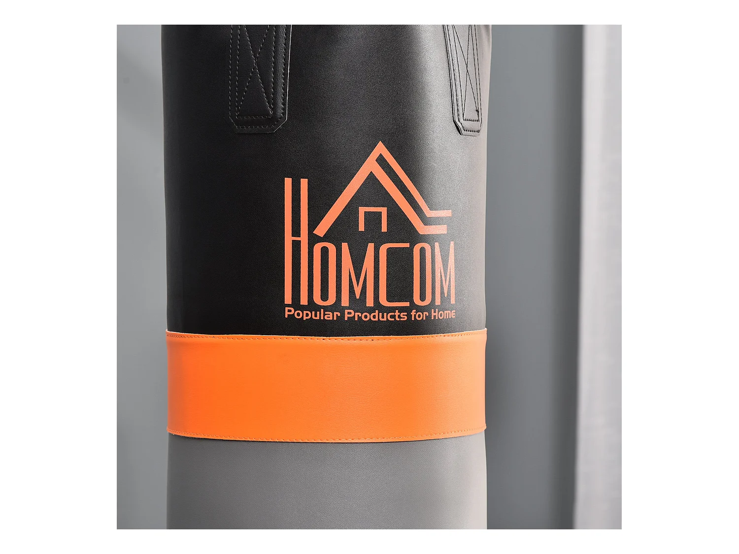 Saco de boxeo colgante con soporte negro y gris 115x157x221 cm HOMCOM