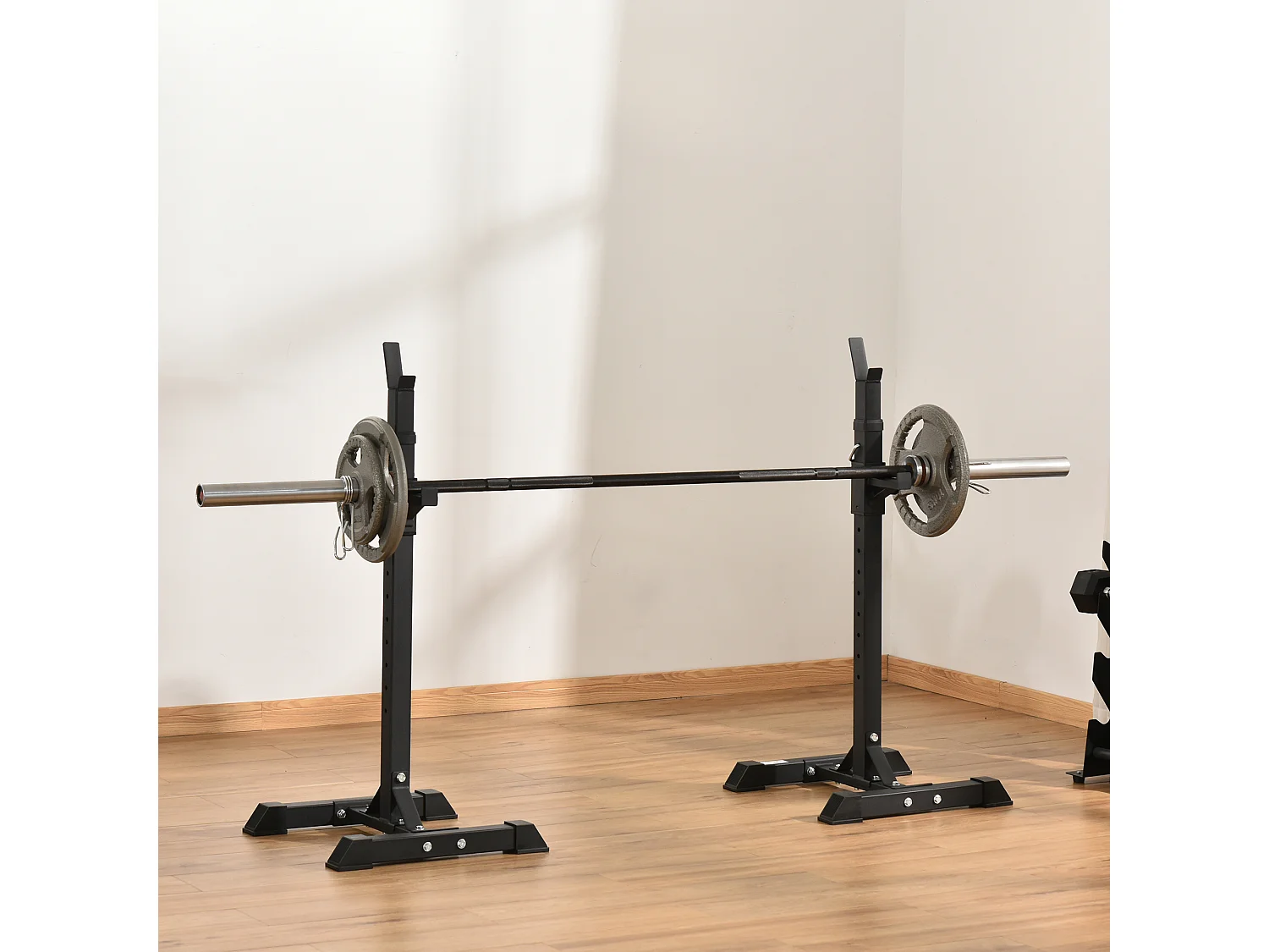 Soporte para barras de pesas negro 50x49x154 cm HOMCOM