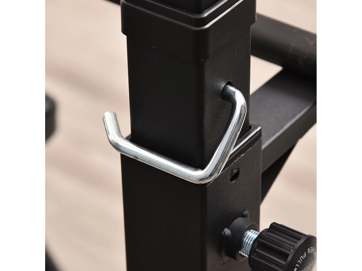 Soporte para barras de pesas negro 50x49x154 cm HOMCOM