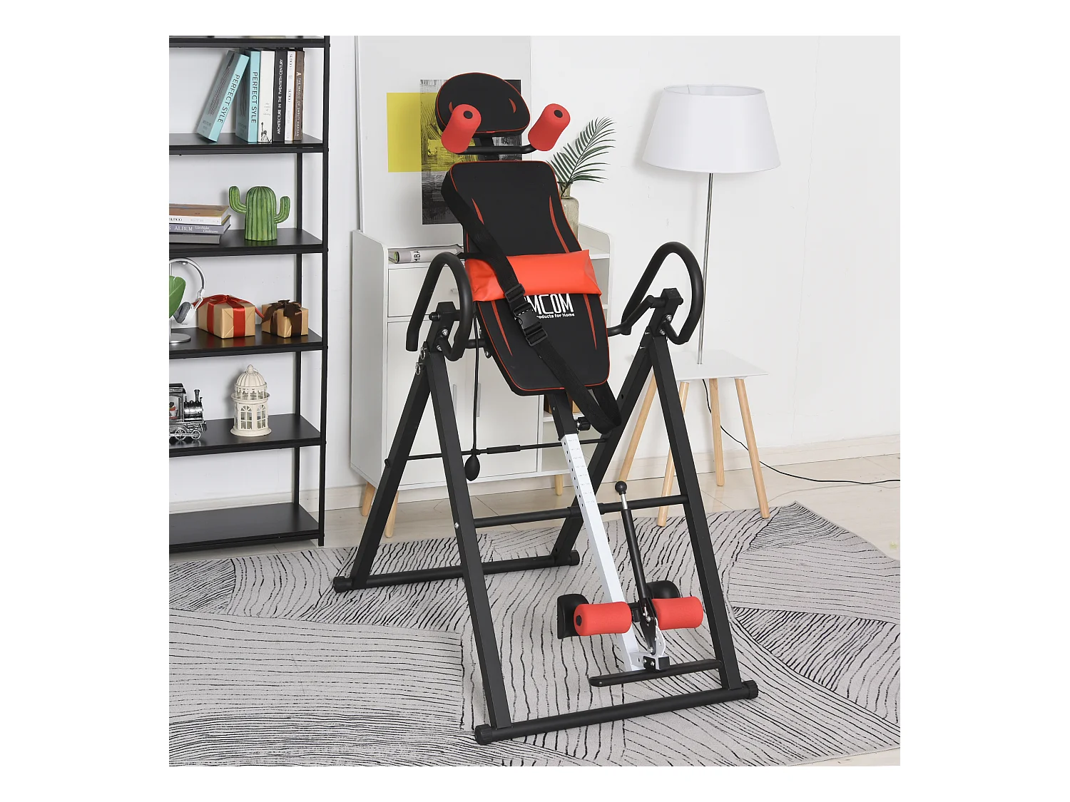 Tabla de inversión negro, rojo 79x114x153 cm HOMCOM