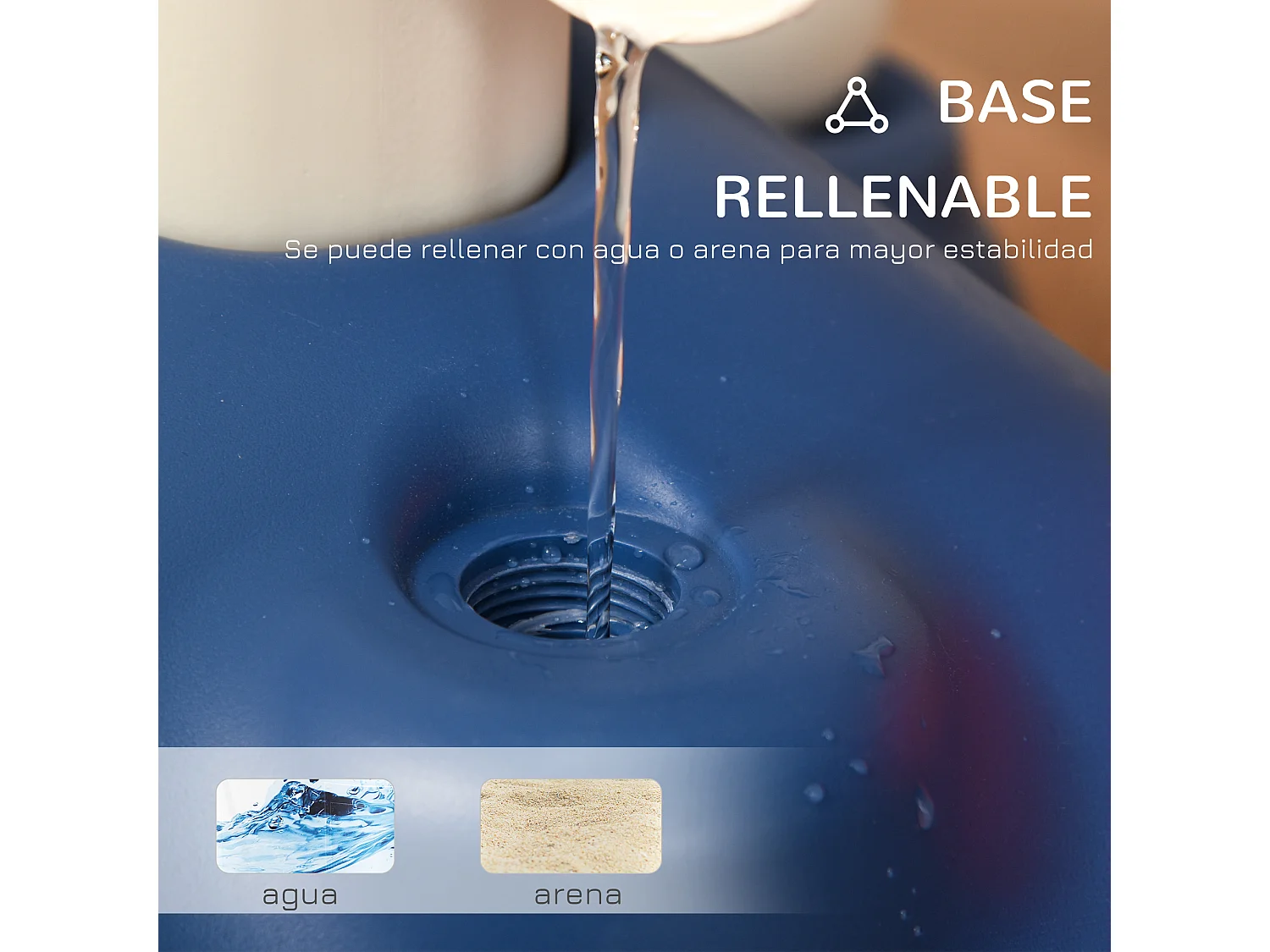 Canasta de baloncesto 2 en 1 azul y blanco 46x41x153 cm HOMCOM