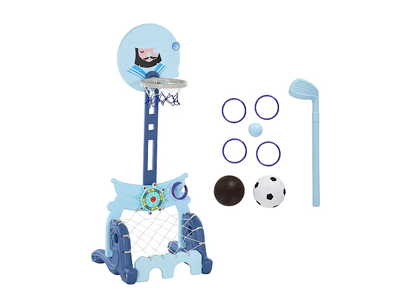 Canasta de baloncesto infantil azul 58x56x154 cm HOMCOM