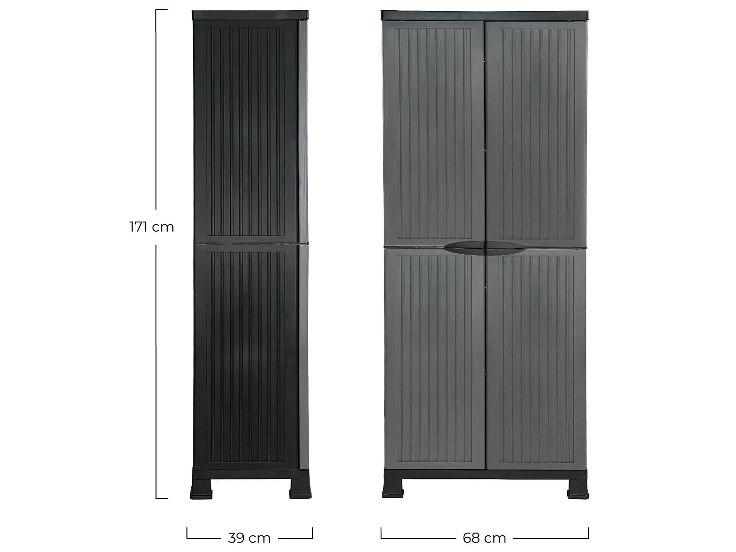 Meuble d'extérieur en résine avec 3 étagères 171x68x39cm O91