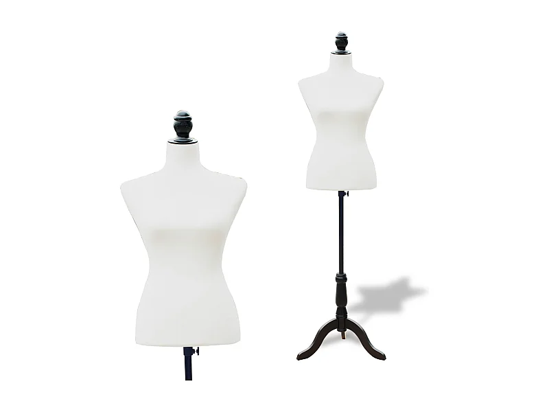 Maniquí femenino de costura blanco 38x0x168 cm HOMCOM