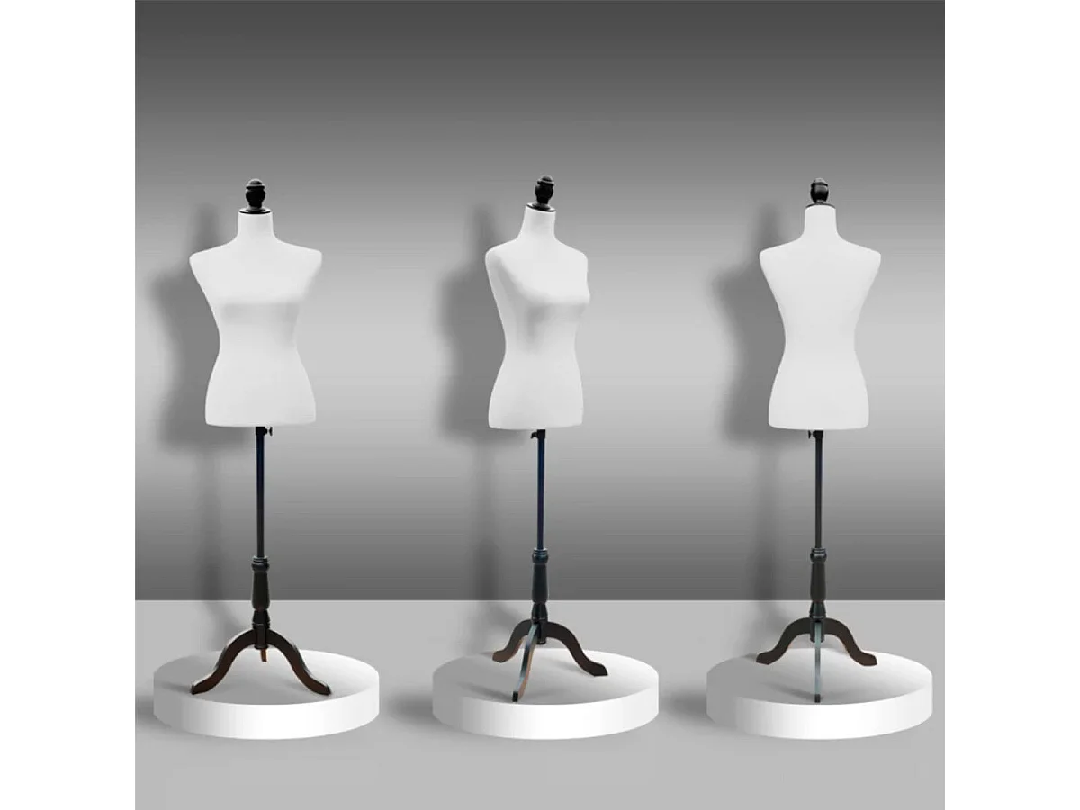 Maniquí femenino de costura blanco 38x0x168 cm HOMCOM