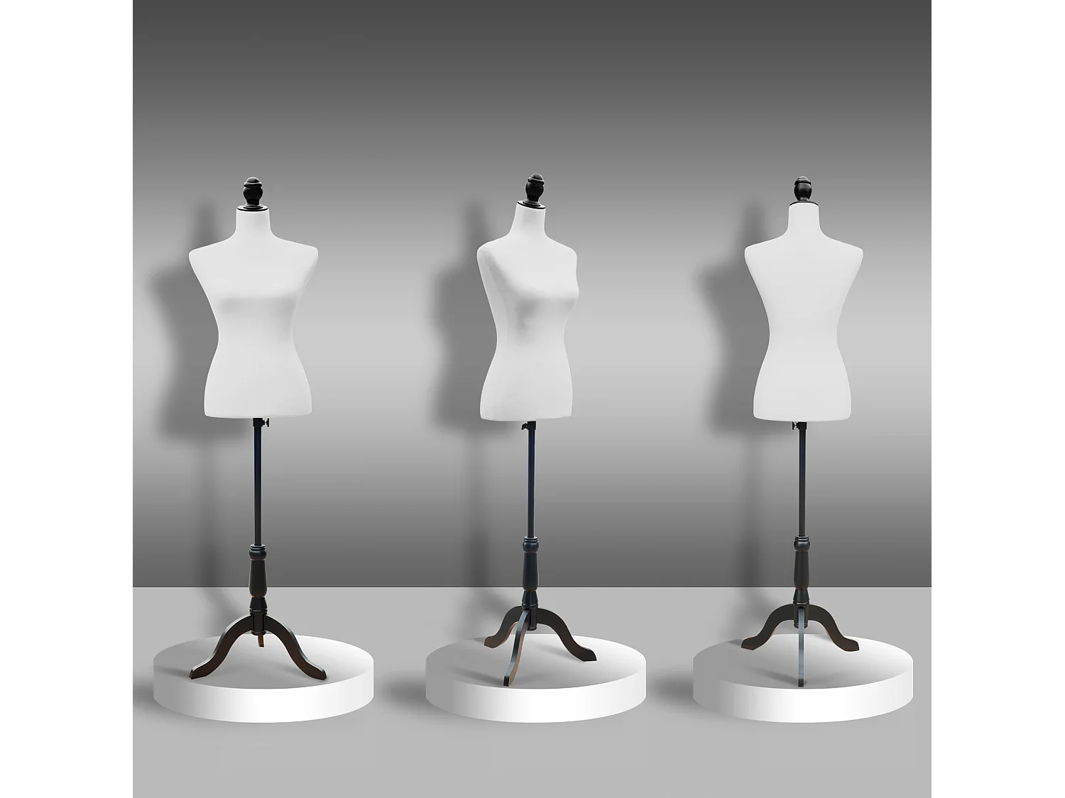 Maniquí femenino de costura blanco 38x0x168 cm HOMCOM