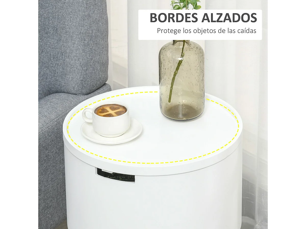 Mesa auxiliar blanco 38x38x63 cm HOMCOM