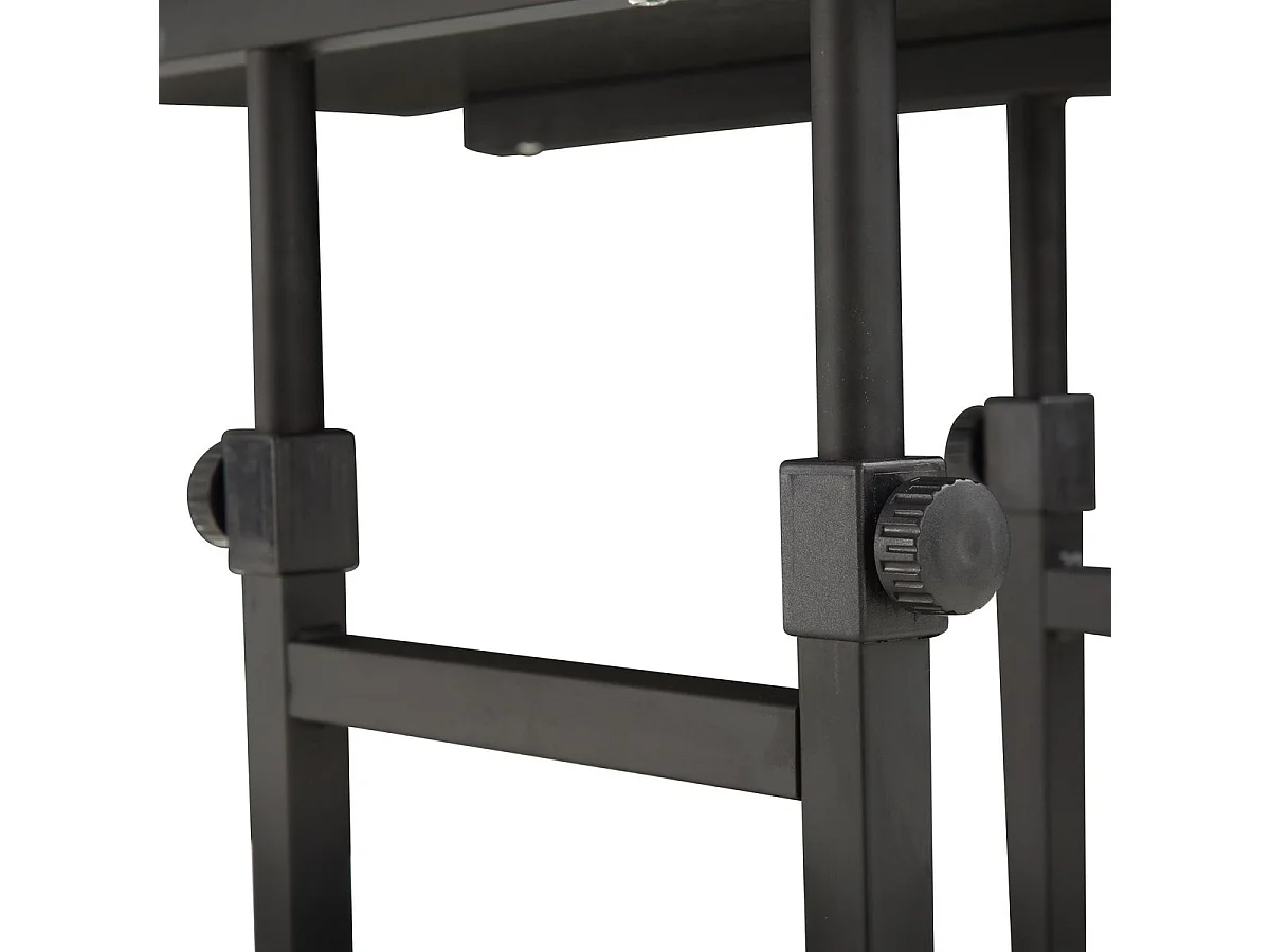 Mesa lateral móvil negro 80x40x82 cm HOMCOM