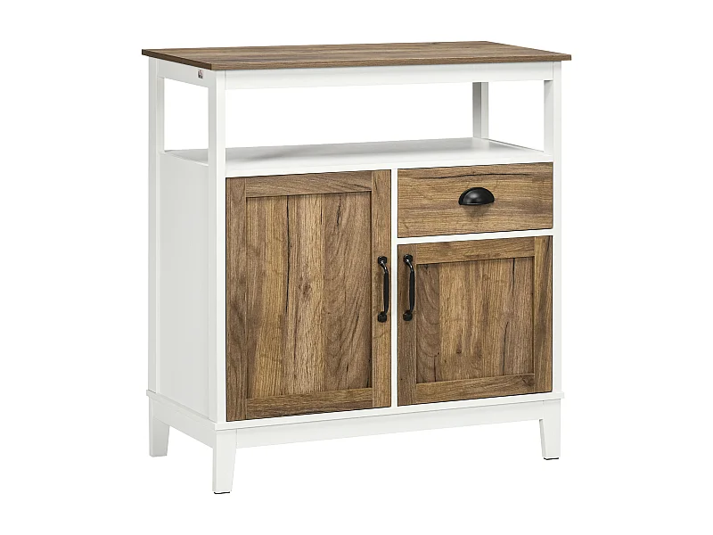 Armario de salón gris oscuro, blanco 76.6x35x81.5 cm HOMCOM