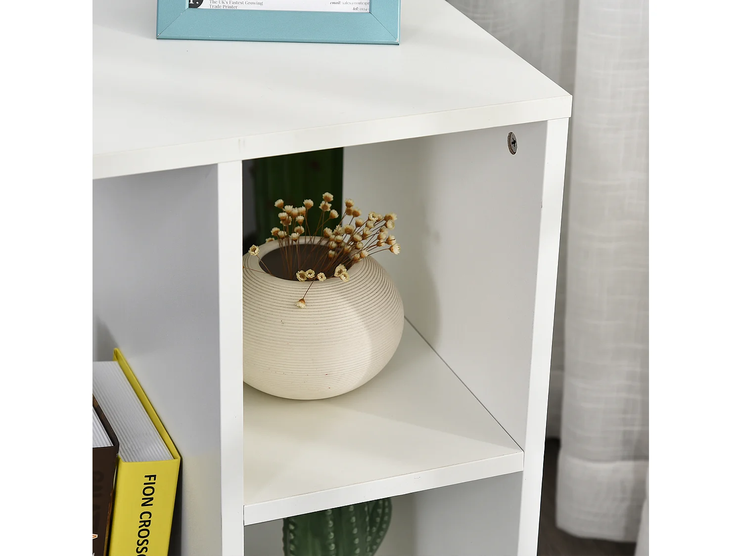 Mesa lateral blanco 45x35x58 cm HOMCOM