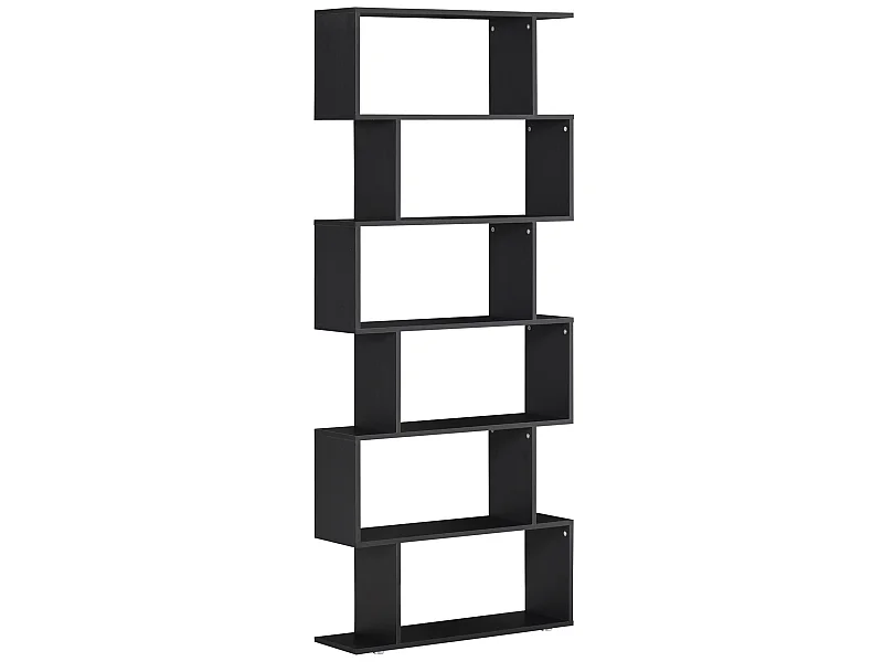 Estantería librería negro 80x24x191 cm HOMCOM