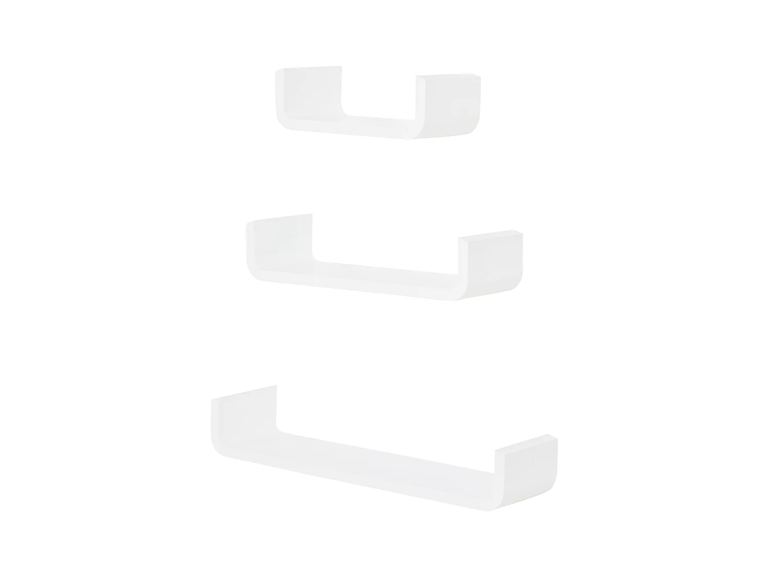 Juego de 3 estantes de pared blanco 60x15x10 cm HOMCOM