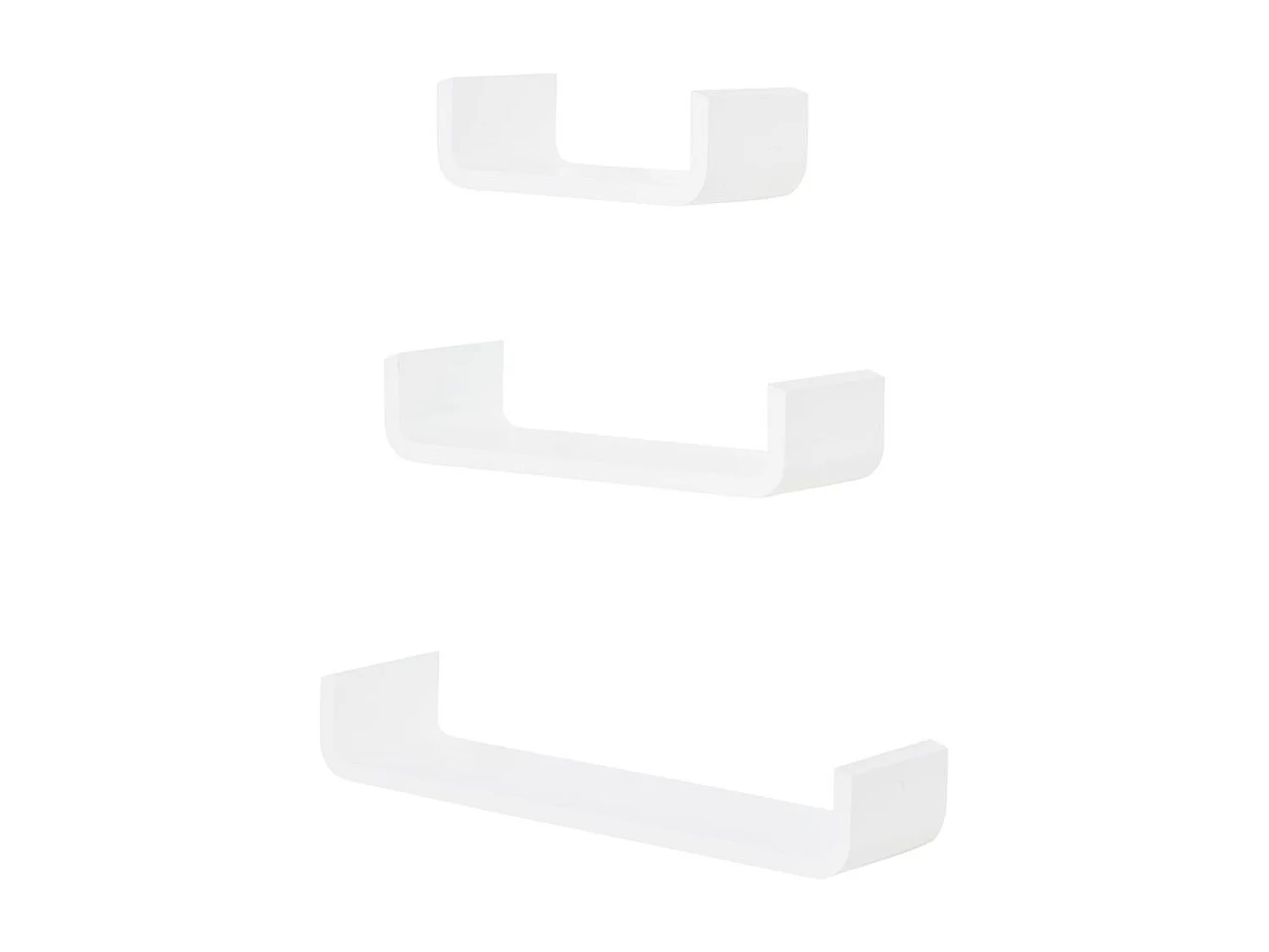 Juego de 3 estantes de pared blanco 60x15x10 cm HOMCOM
