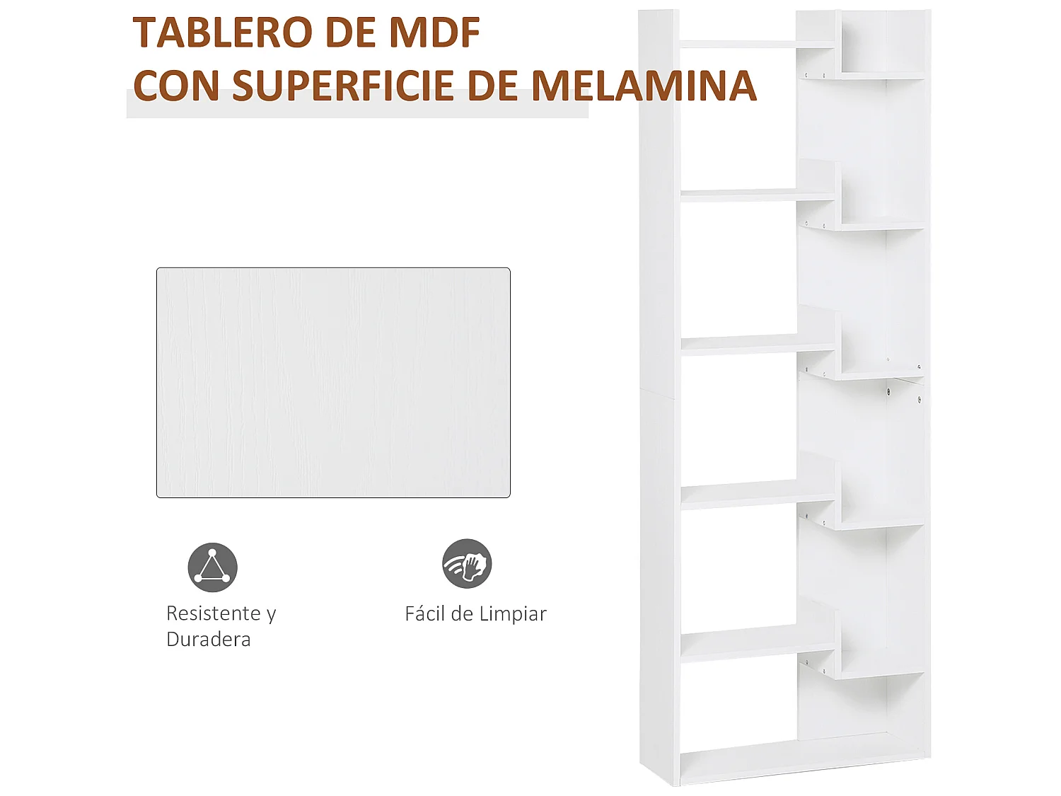 Estantería blanco 60x21x162,5 cm HOMCOM