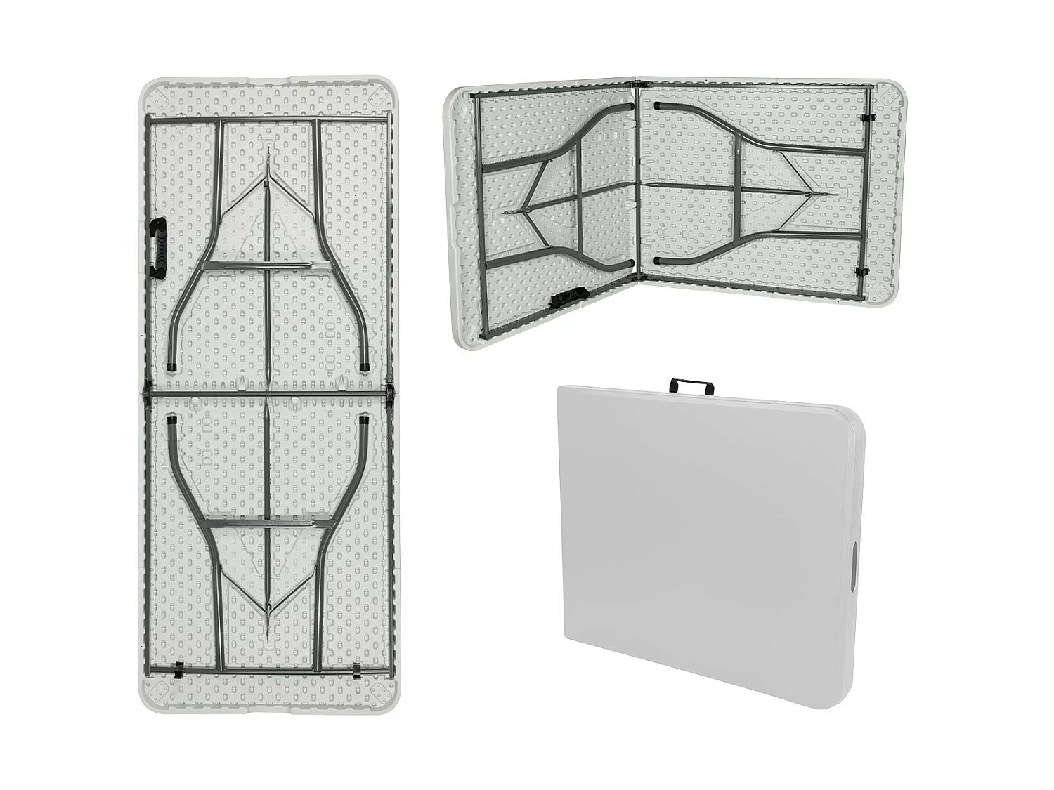 Pack 2 Mesas Plegables 180cm Rectangular Catering O91