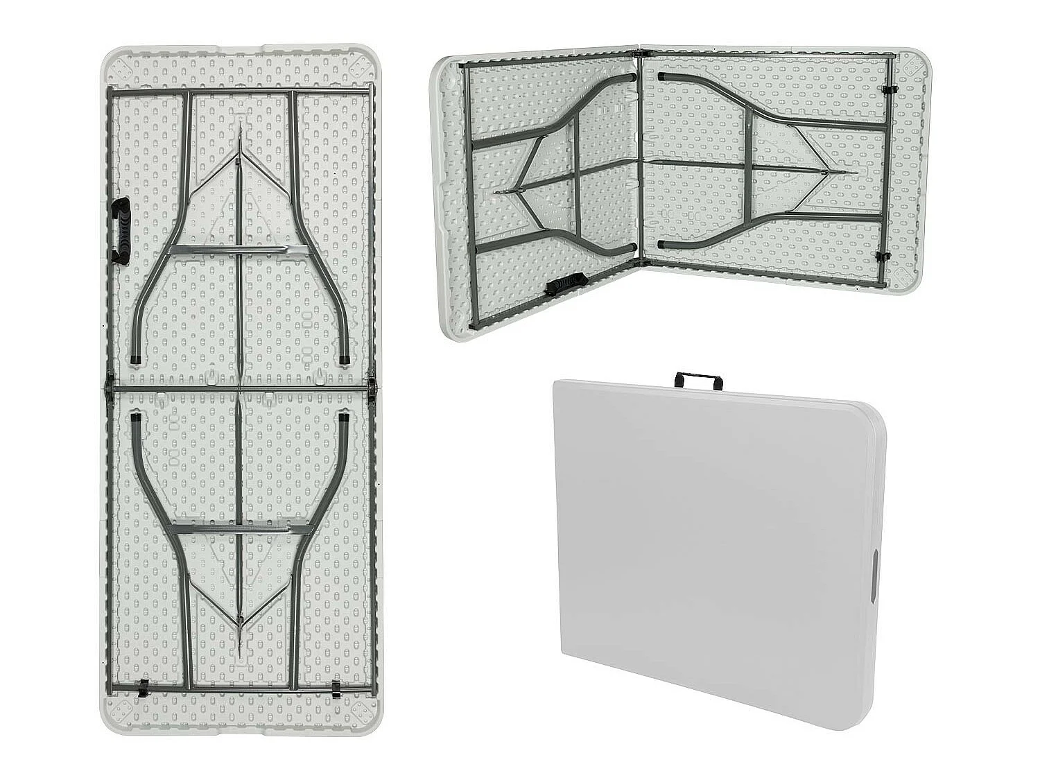 Pack 2 Mesas Plegables 180cm Rectangular Catering O91